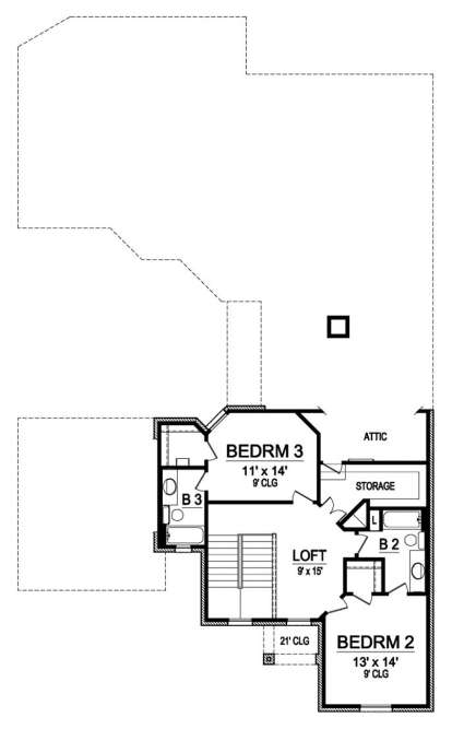 Floorplan 2 for House Plan #5445-00194