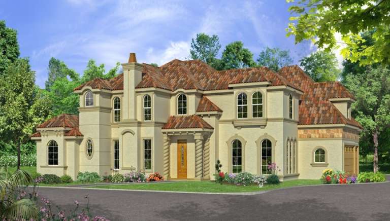 Mediterranean House Plan #5445-00195 Elevation Photo