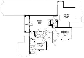 Floorplan 2 for House Plan #5445-00195