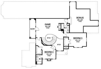 Floorplan 2 for House Plan #5445-00195