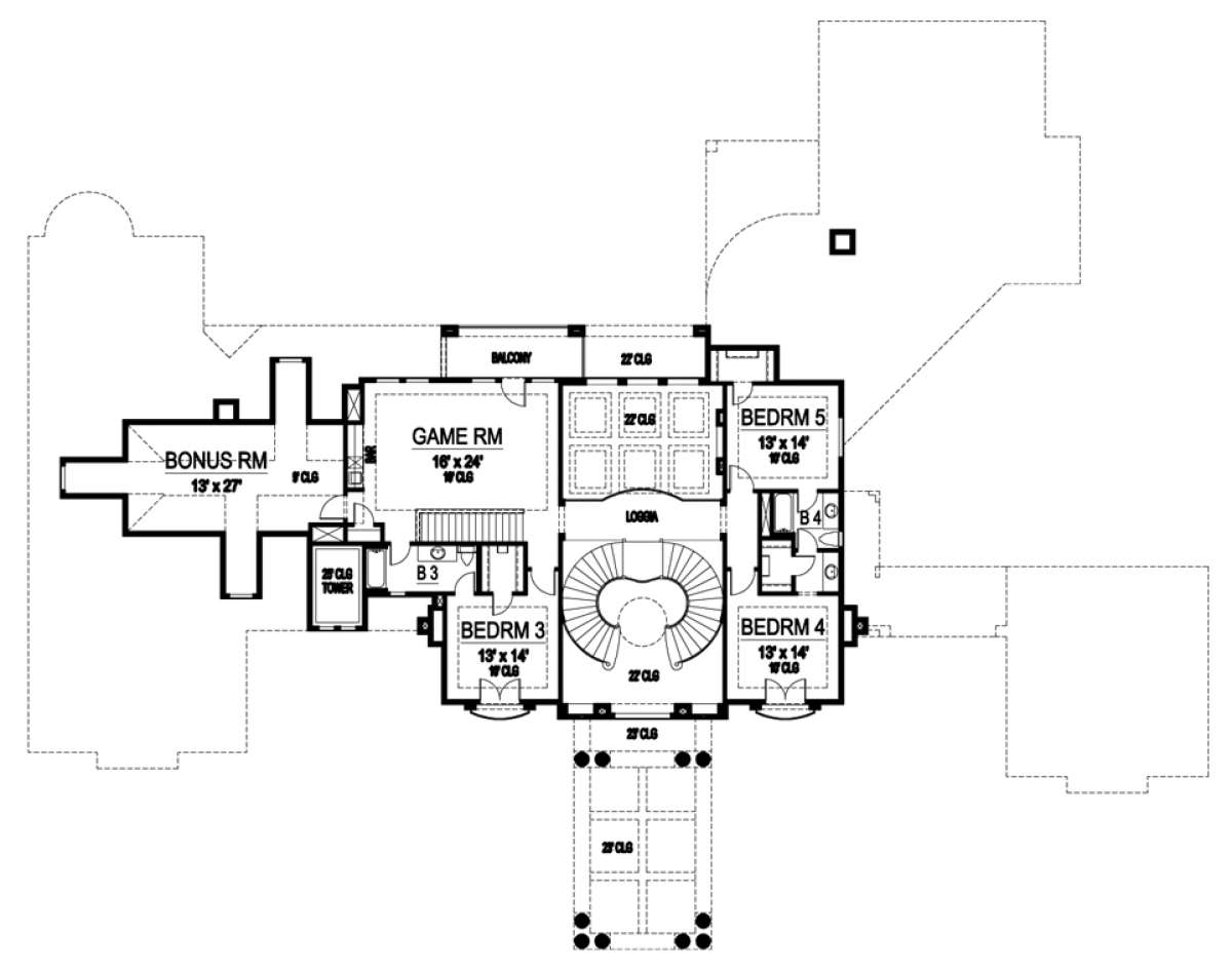 Floorplan 2 for House Plan #5445-00197