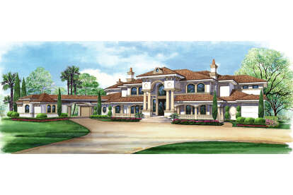 Luxury House Plan #5445-00198 Elevation Photo