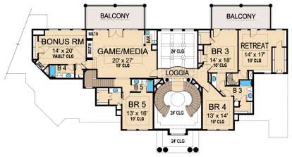 Floorplan 2 for House Plan #5445-00198