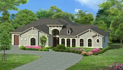 Ranch House Plan #5445-00201 Elevation Photo