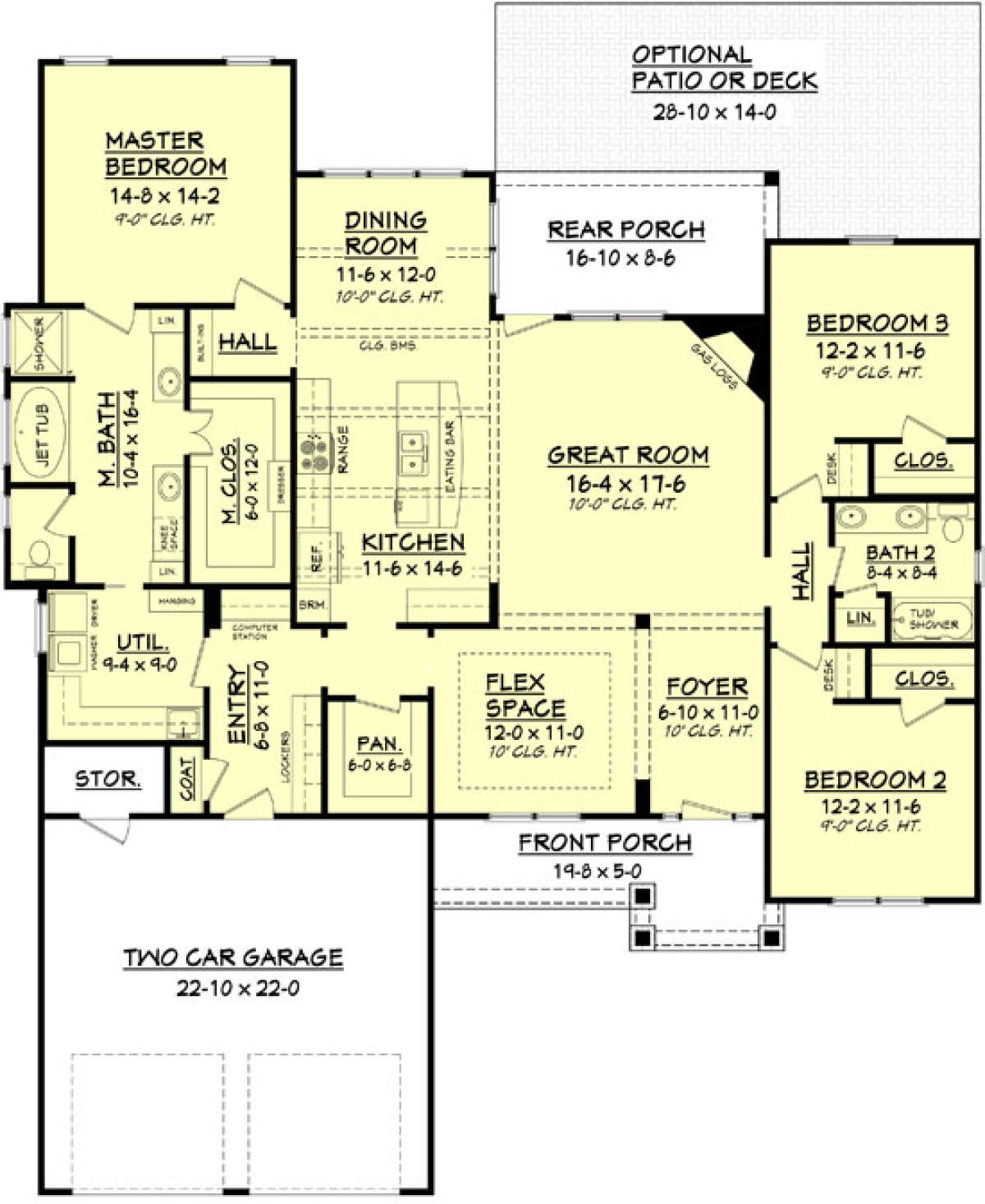 Main Floor for House Plan #041-00091