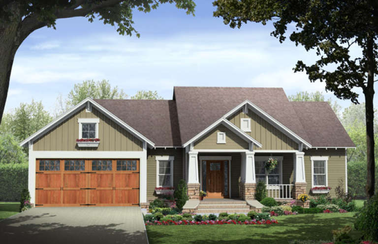Cottage House Plan #348-00232 Elevation Photo