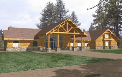 Vacation House Plan #039-00324 Elevation Photo