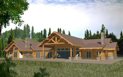Vacation House Plan #039-00324 Elevation Photo