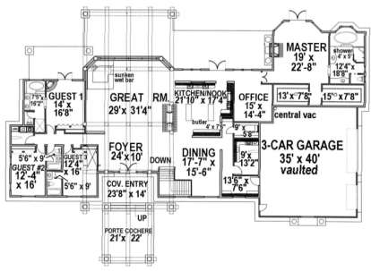 Main Floor for House Plan #039-00324
