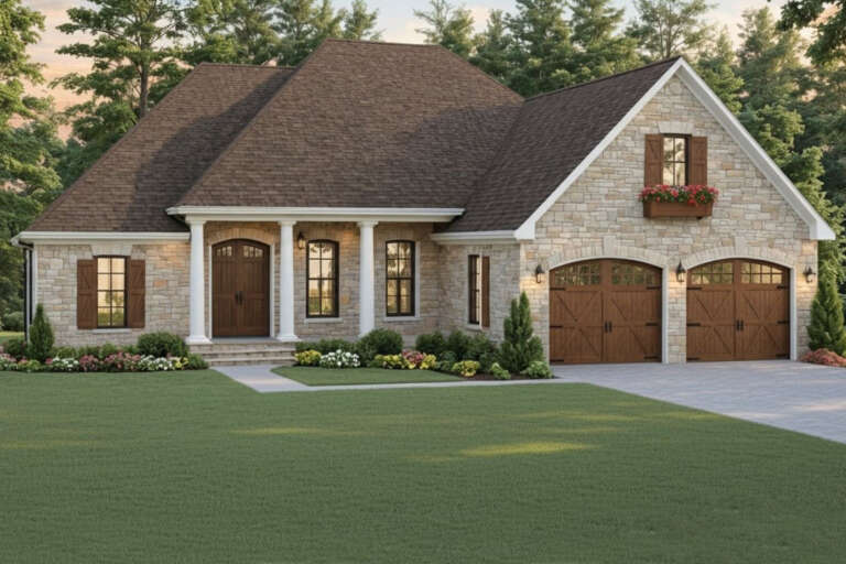 House Plan House Plan #16542 Angled Front Elevation