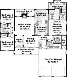 Main Floor for House Plan #348-00235