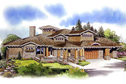 Mountain House Plan #1907-00016 Elevation Photo