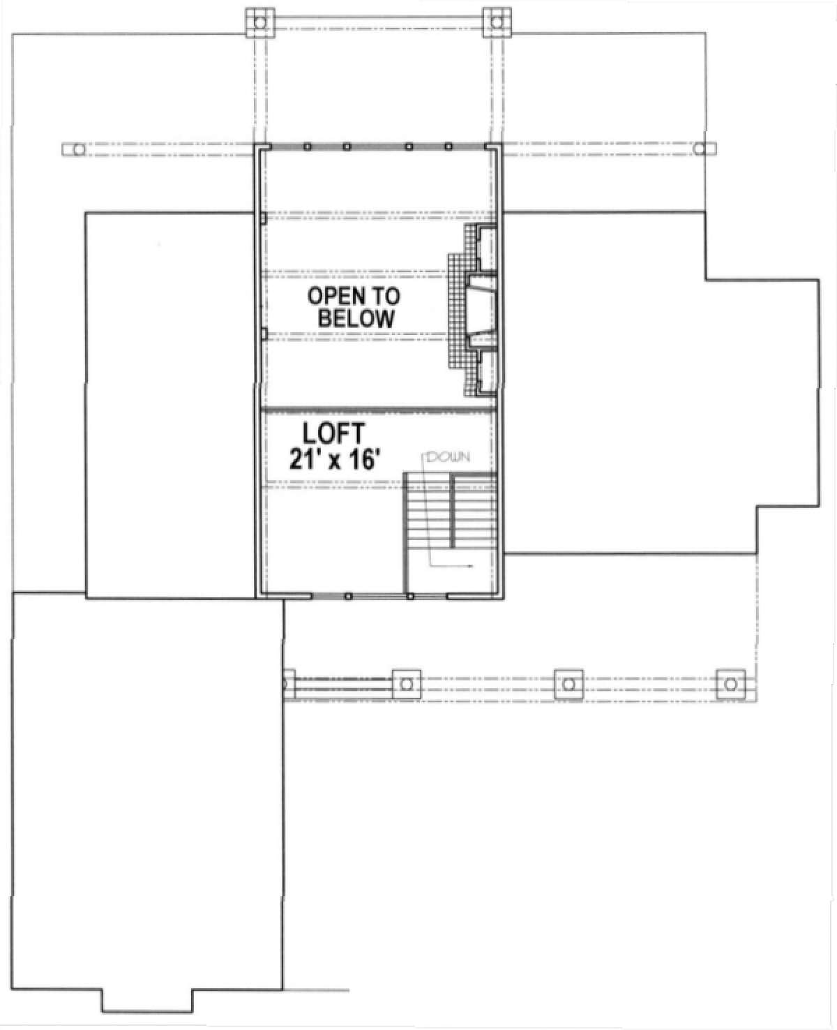 Loft Floor for House Plan #039-00325