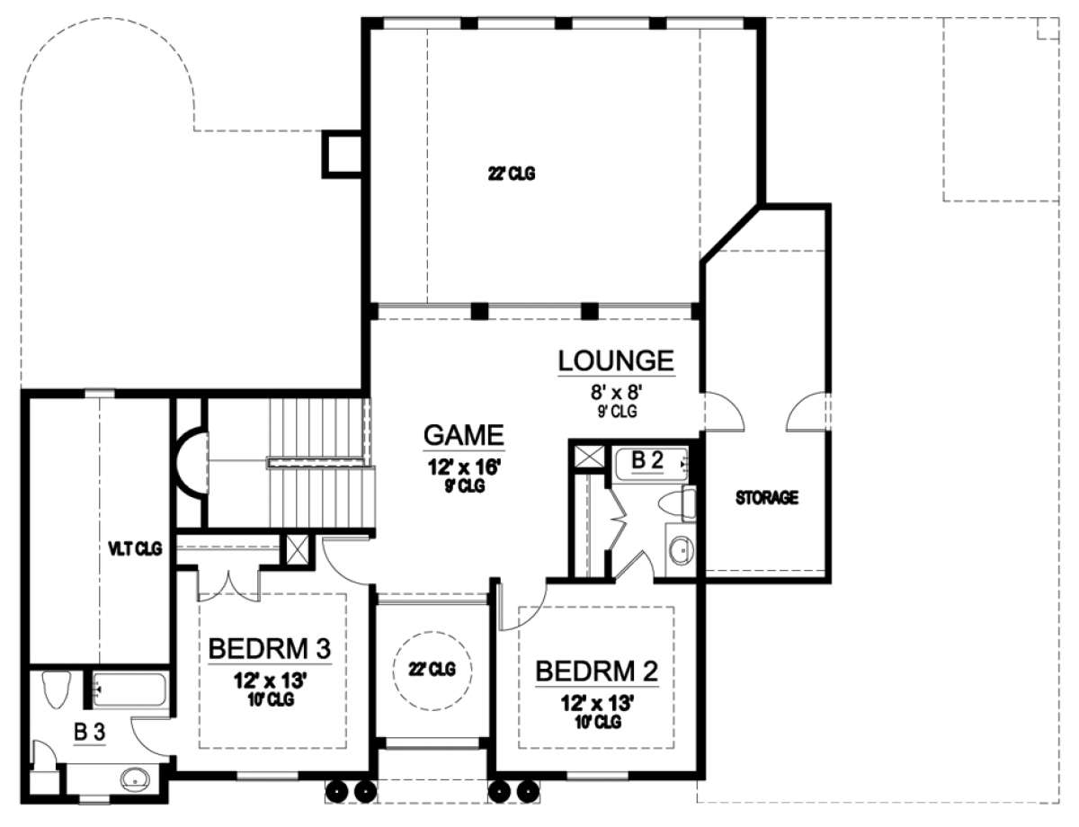 Floorplan 2 for House Plan #5445-00204