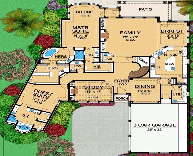 House Plan House Plan #16552 Drawing 1