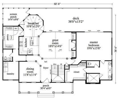 Floorplan 1 for House Plan #5458-00060