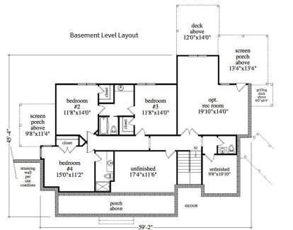 Floorplan 3 for House Plan #5458-00061