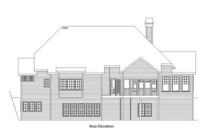 Lake Front House Plan #5458-00062 Elevation Photo