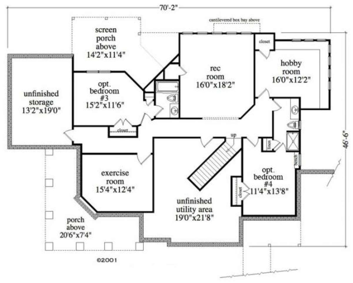Basement Floor Plan for House Plan #957-00062