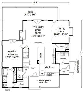 Floorplan 1 for House Plan #957-00063