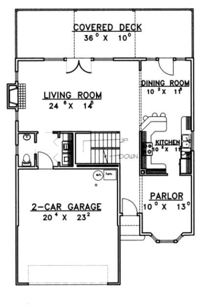 First Floor for House Plan #039-00326