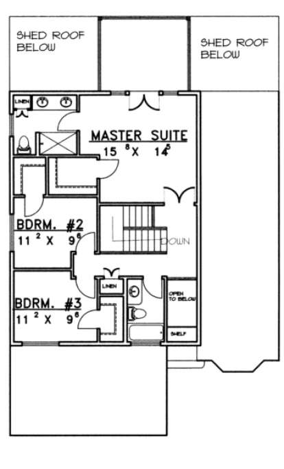 Second Floor for House Plan #039-00326