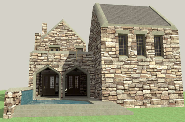 Modern House Plan #028-00103 Elevation Photo