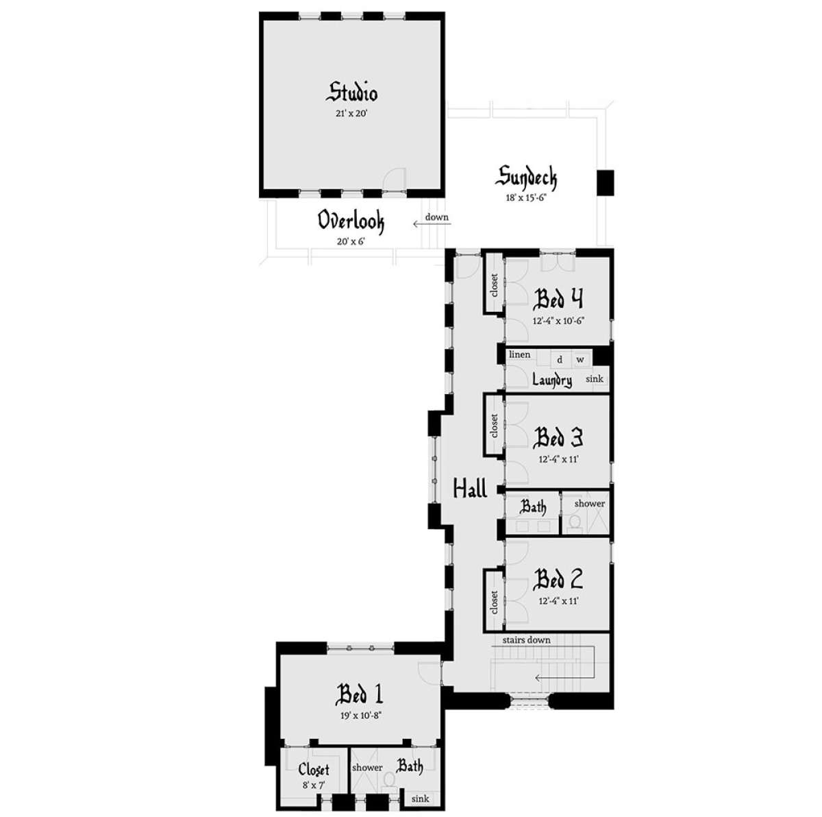 Second Floor for House Plan #028-00103