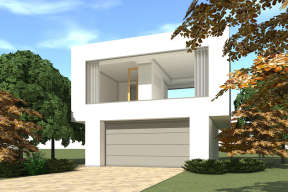 Modern House Plan #028-00104 Elevation Photo