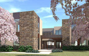 Modern House Plan #028-00106 Elevation Photo