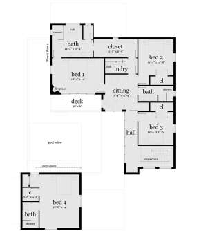 Second Floor for House Plan #028-00106