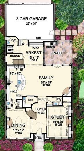 Floorplan 1 for House Plan #5445-00209