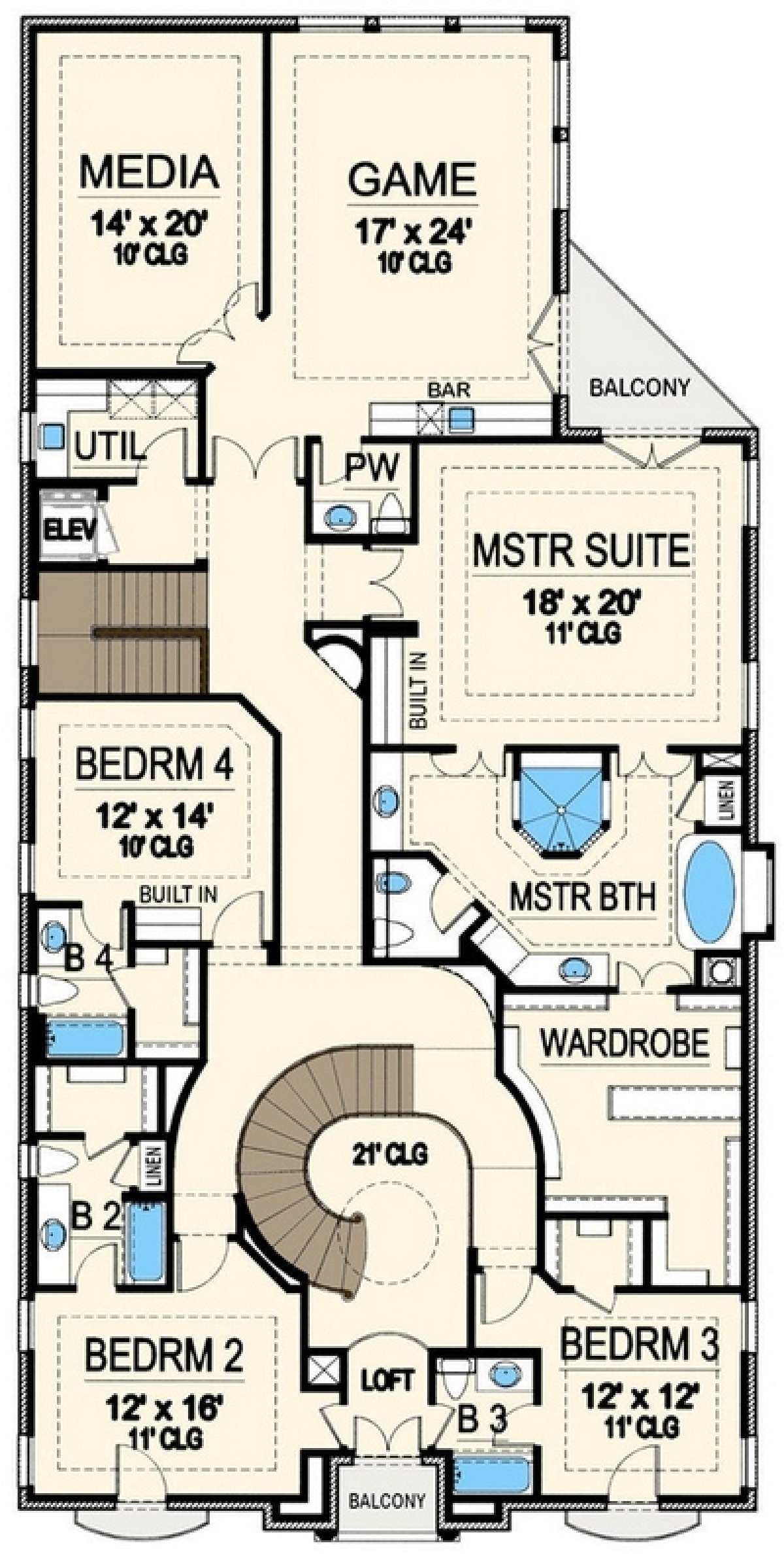Floorplan 2 for House Plan #5445-00209