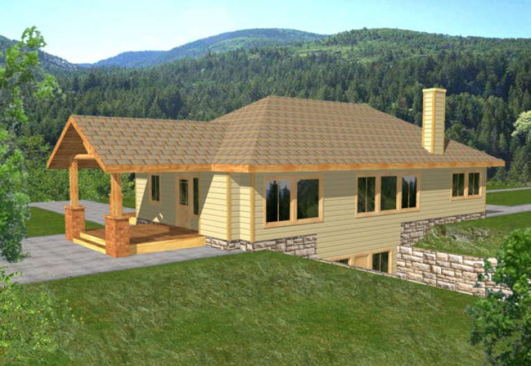 House Plan House Plan #1657 Rear Elevation