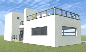 Modern House Plan #028-00108 Elevation Photo