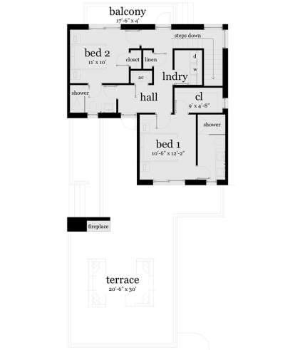 Second Floor for House Plan #028-00108