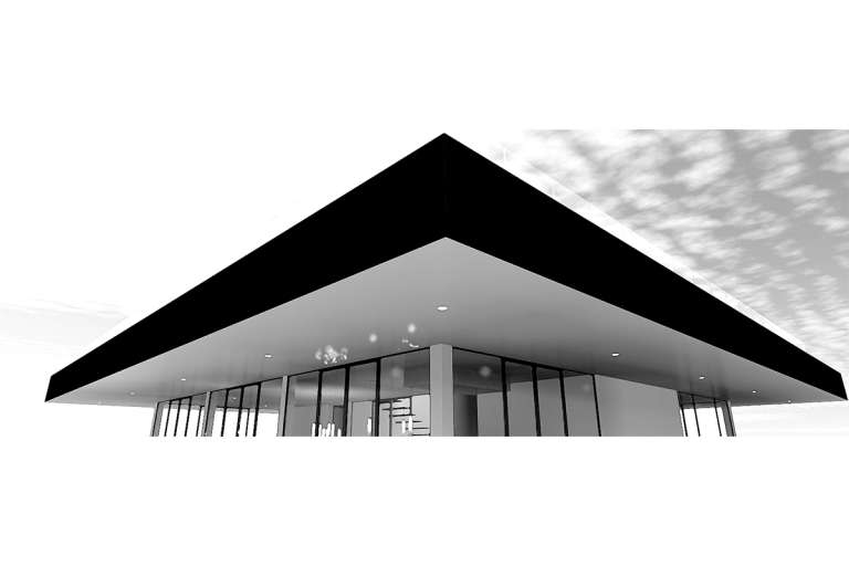 Modern House Plan #028-00109 Elevation Photo