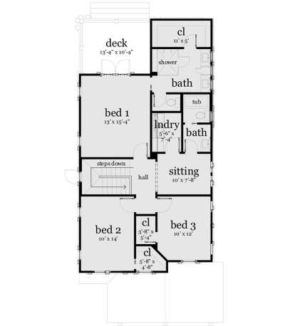 Second Floor for House Plan #028-00112