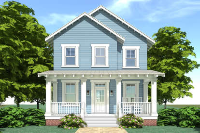 Bungalow House Plan #028-00113 Elevation Photo