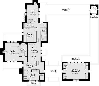 Second Floor for House Plan #028-00114