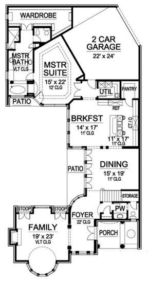 Floorplan 1 for House Plan #5445-00212