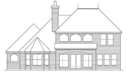 European House Plan #5445-00213 Elevation Photo