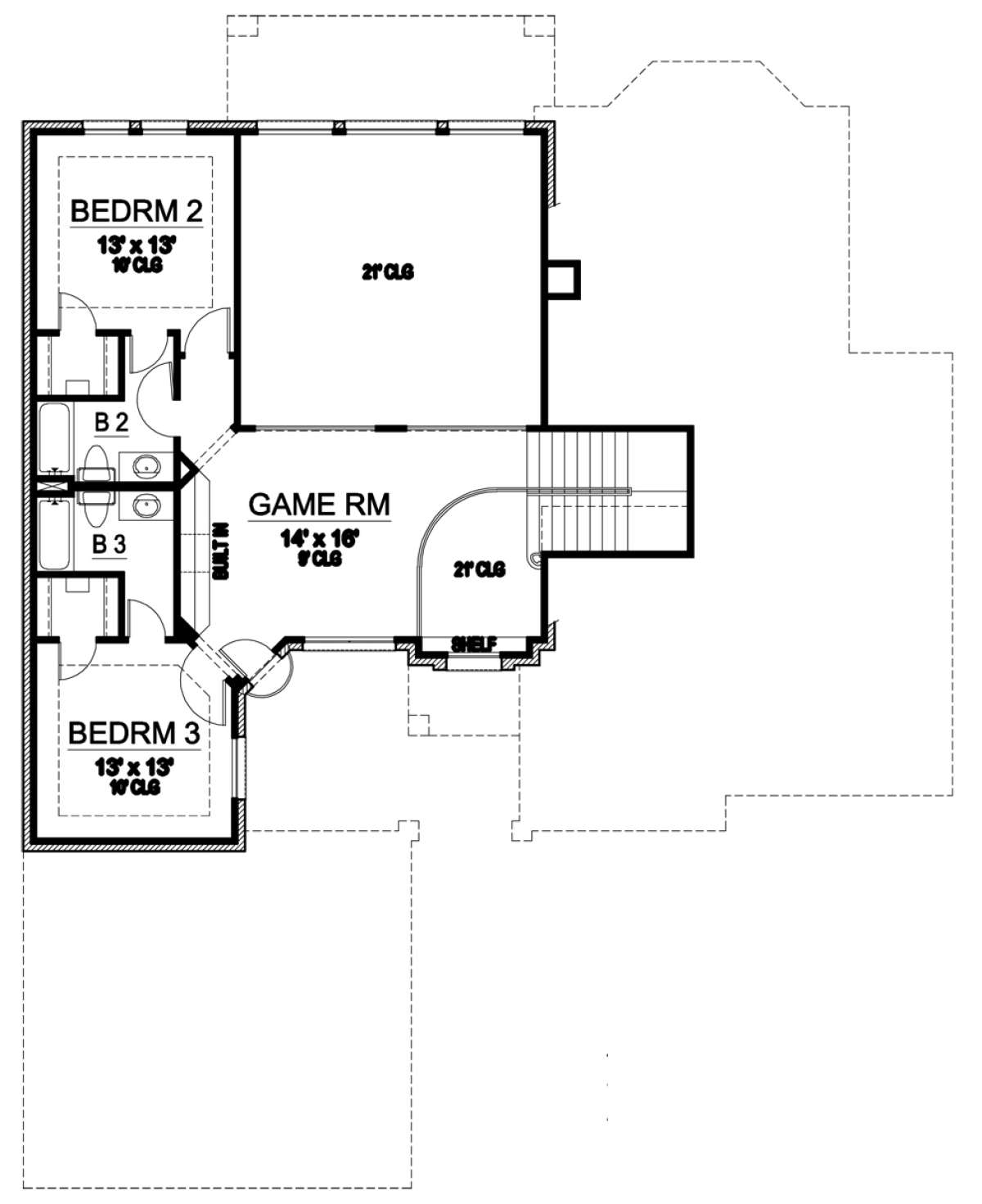 Floorplan 2 for House Plan #5445-00213