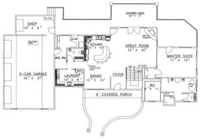 First Floor for House Plan #039-00328