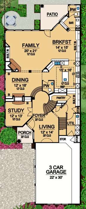 Floorplan 1 for House Plan #5445-00217