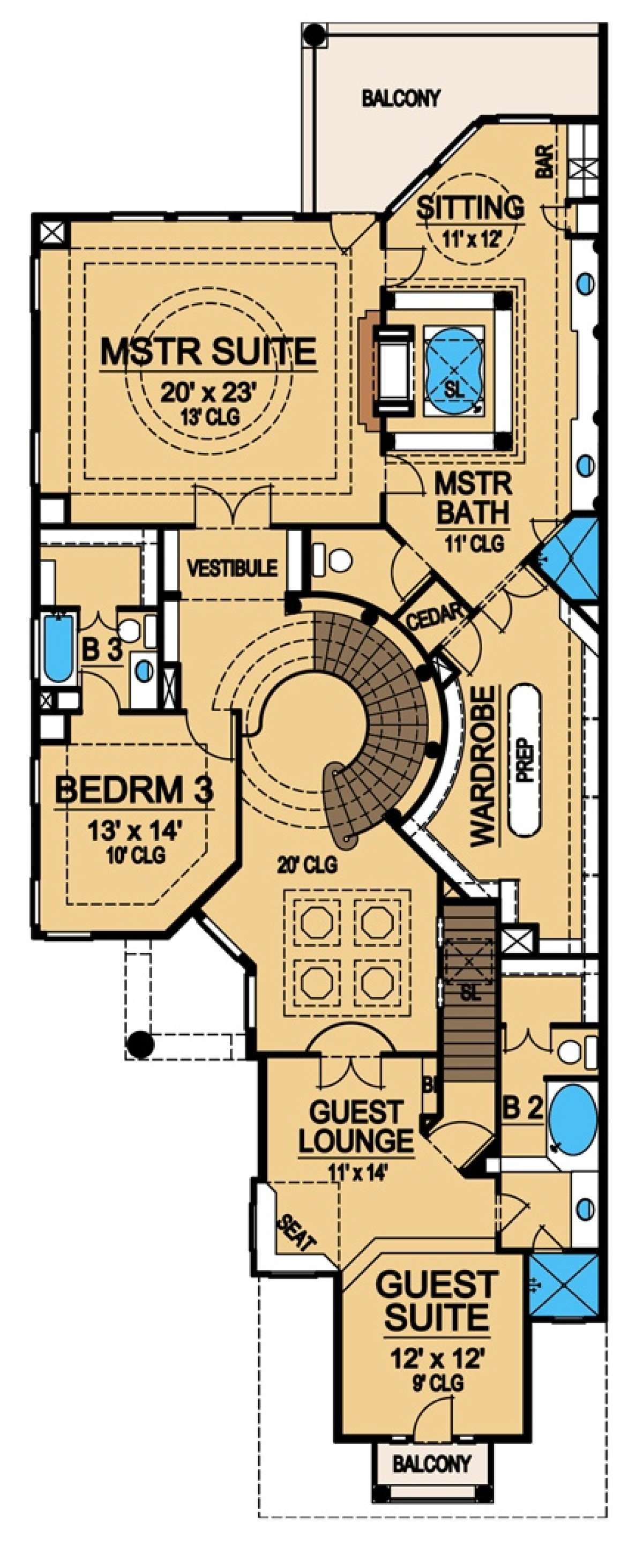 Floorplan 2 for House Plan #5445-00217