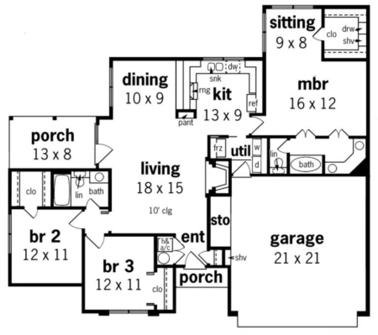 House Plan House Plan #1659 Drawing 1