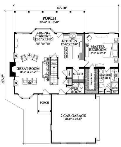 Floorplan 1 for House Plan #7922-00221