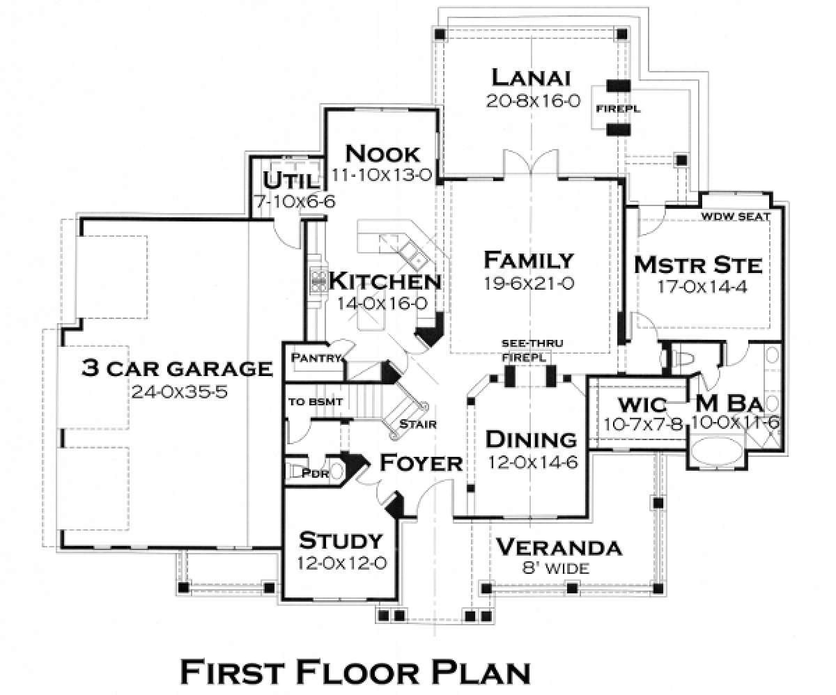 Floorplan 1 for House Plan #9401-00084