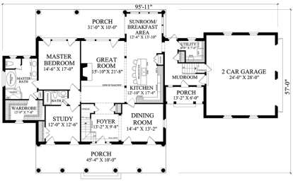 Floorplan 1 for House Plan #7922-00222